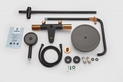 Душевая система Oulin OL-HT-2318 черный матовый