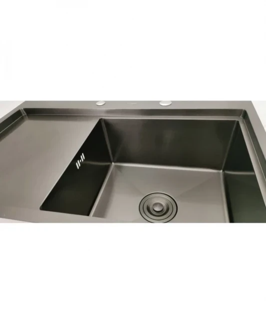 Мойка кухонная Hoffger HFG-7850B-R Black правая чаша