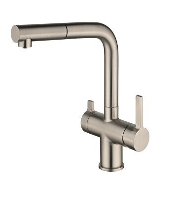 Смеситель кухонный Oulin OL-8026 satin матовая нержавеющая сталь
