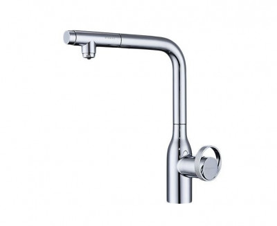 Смеситель для кухни Paulmark Urban Ur213104-BS с выдвижным изливом, брашированная сталь