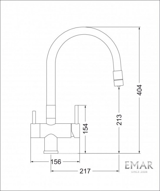 Смеситель для кухни Еmar ЕС - 3015 PVD Golden