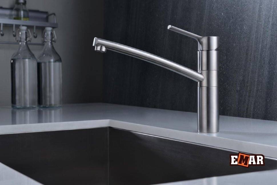 Смеситель кухонный Emar ЕС-3011 satin