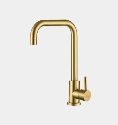 Смеситель Hoffger 363 HFG-363G для кухонной мойки, золото