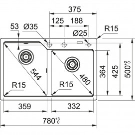 Franke UBG 620-78 (114.0634.796) черный матовый