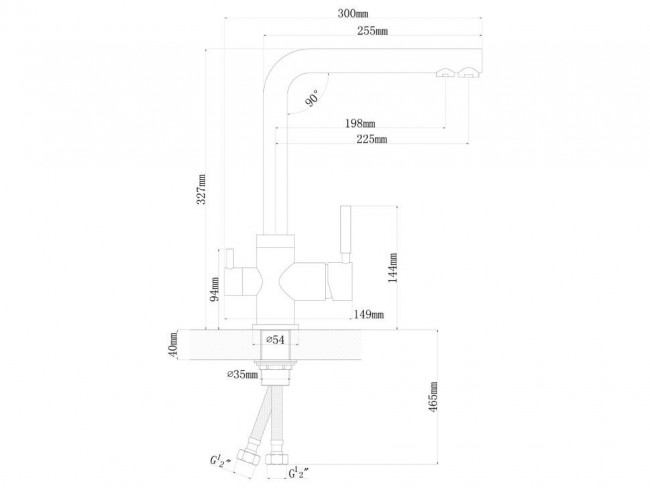 Смеситель для кухни Longran Sprint Universal LM2194-93 Marone\BR