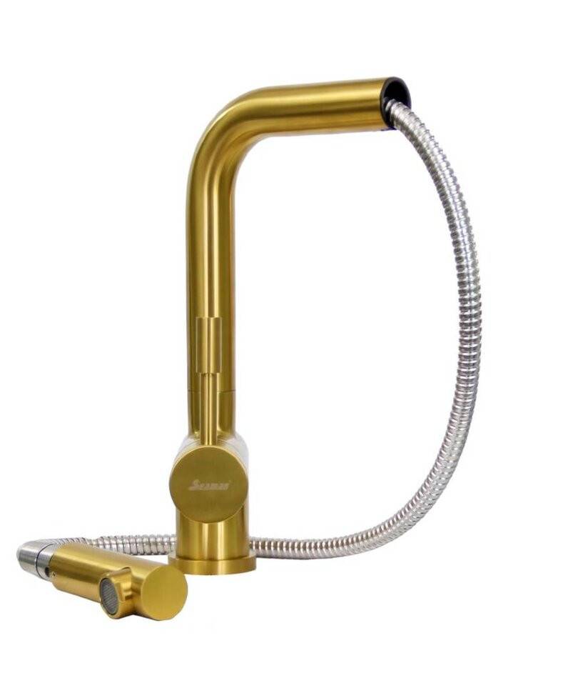 Смеситель для кухни Seaman Eco Venice SSN-0912P-LG светлое золото