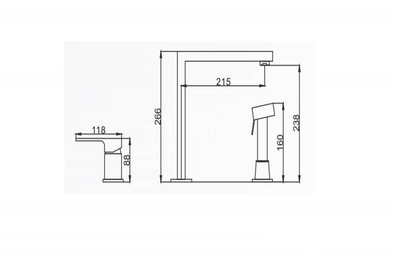 Смеситель для кухни Oulin OL-CS9622K