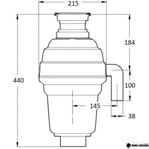 Измельчитель пищевых отходов Bone Crusher, Модель BC 1000