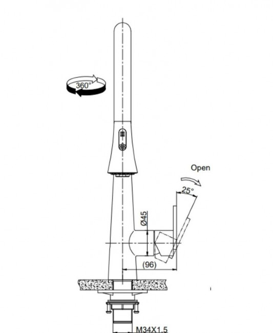 Смеситель для кухни Seaman Eco Venice SSN-1801P сенсорный нержавеющая сталь