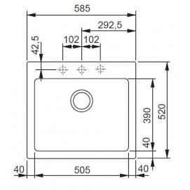 Врезная кухонная мойка Franke MRG 610-58 сахара 114.0060.679