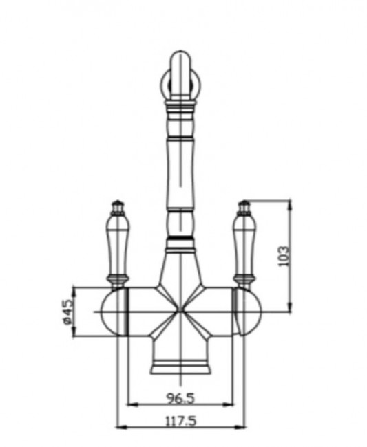Смеситель для кухни Seaman Visconti SSL-7517-AB античная латунь