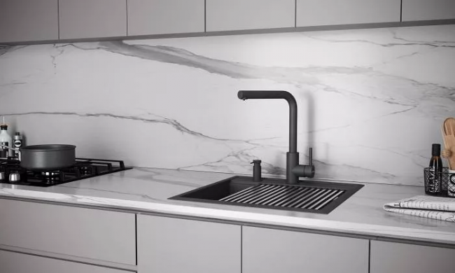 Смеситель с подключением к фильтру для воды Paulmark TWIN Tw213622-BLM