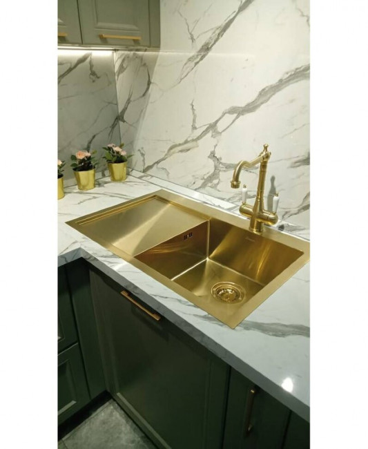 Смеситель для кухни Seaman Visconti SSL-7517-LG светлое золото
