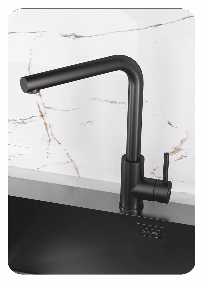 Смеситель с подключением к фильтру для воды Paulmark TWIN Tw213622-GM