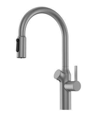 Смеситель для кухни Oulin OL-8018 Satin матовая нержавеющая сталь