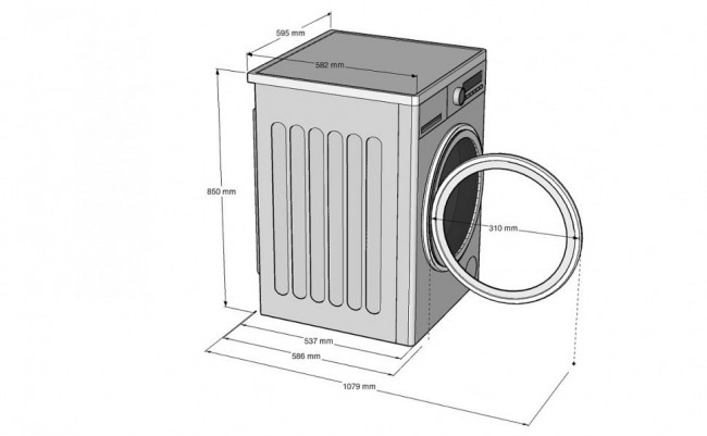 Отдельностоящая стиральная машина с сушкой Korting KWD 60DV107 Gr